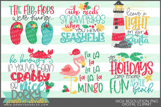 Beach Christmas Clipart