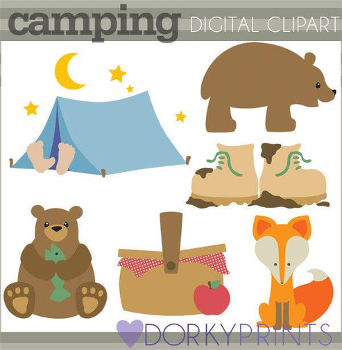 Bears and Camping Summer Clipart – Dorky Doodles