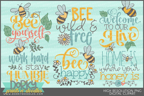 Bee Happy Honeybee Clipart