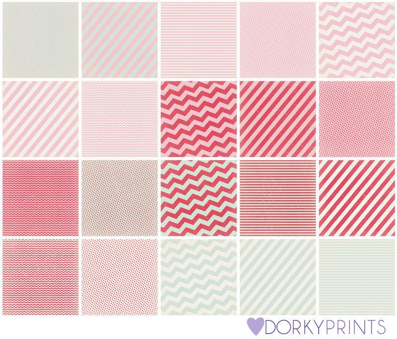 Berries and Cream Digital Paper Pack