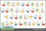 Bird Alphabet Clipart - Dorky Doodles
