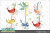 Bird Alphabet Clipart - Dorky Doodles