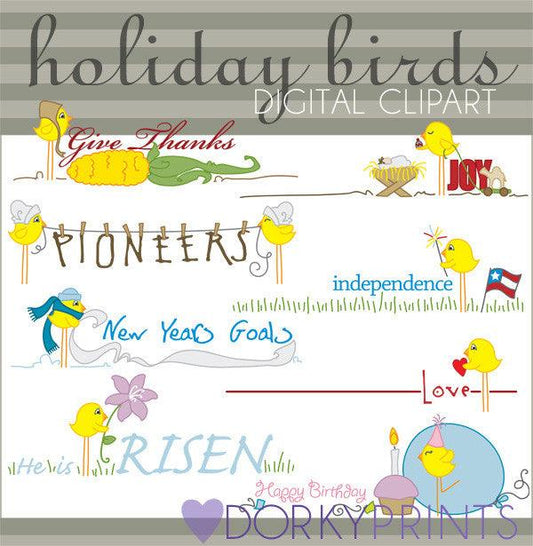 Birds Holiday Clipart