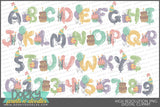 Birthday Balloon Alphabet Clipart - Dorky Doodles