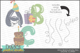 Birthday Balloon Alphabet Clipart - Dorky Doodles