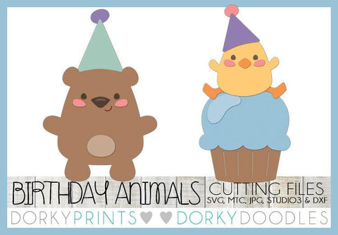 Birthday Bear and Chick Cuttable Files