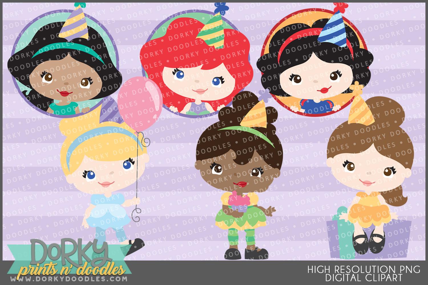 Birthday Princess Character Clipart