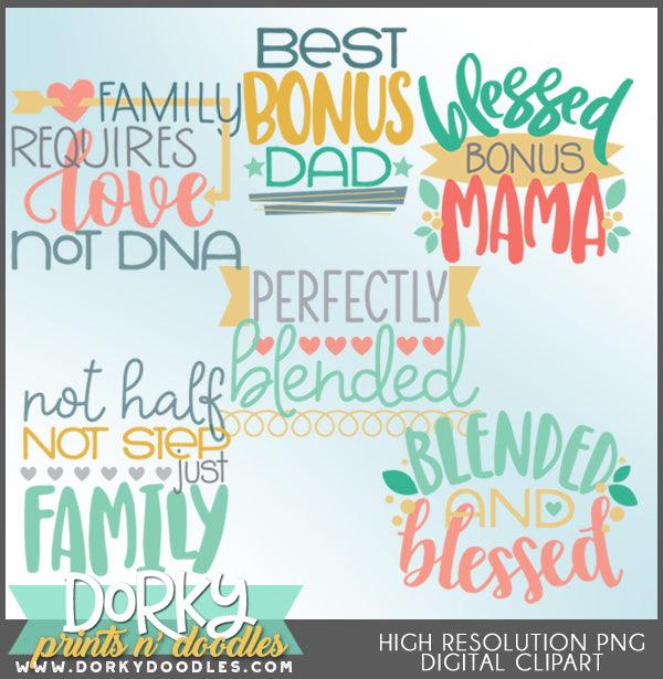 Blended Family Titles Clipart