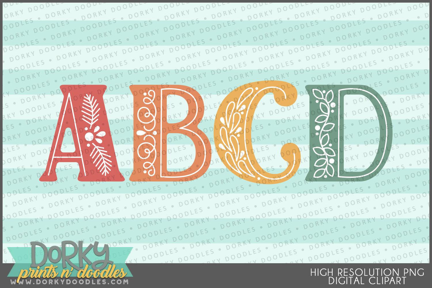 Bold Alphabet Clipart - Dorky Doodles