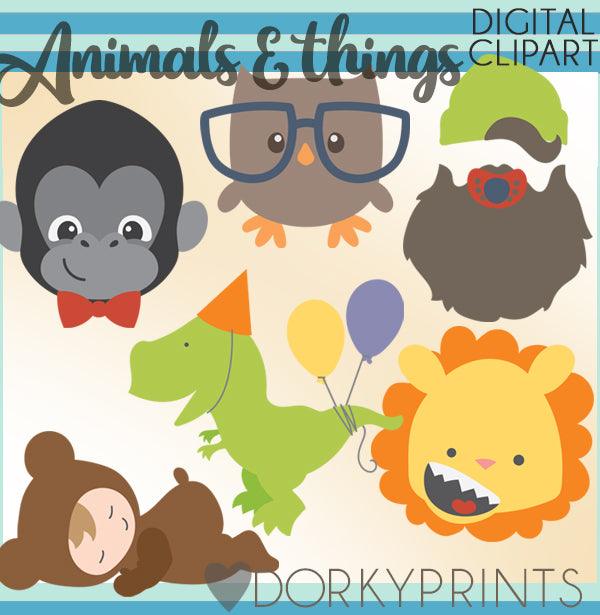 Boy Animals Clipart