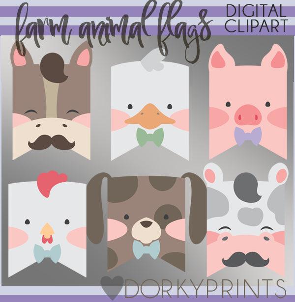 Boy Farm Animals Clipart