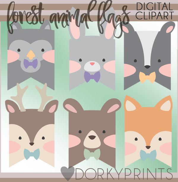 Boy Forest Animals Clipart