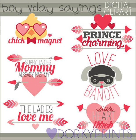 Boy Sayings Valentine Clipart