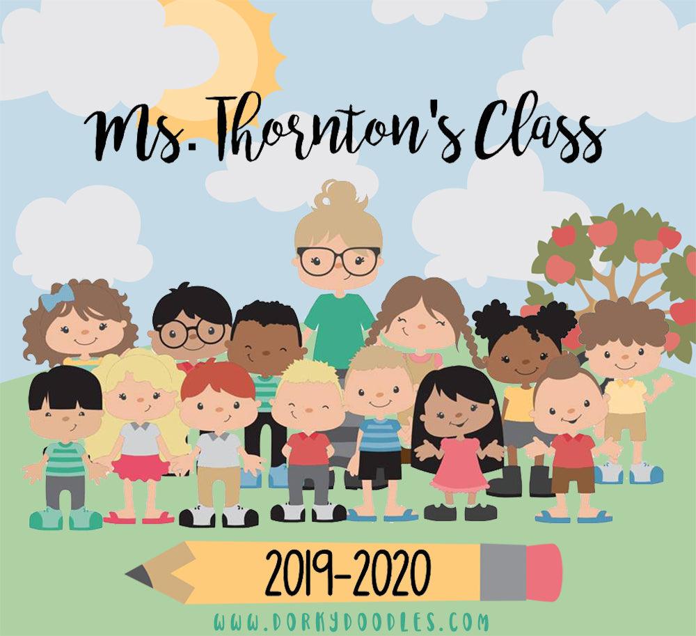 "Build a Class" - 575 Pieces to Build Virtual Teachers and Students - School Clipart