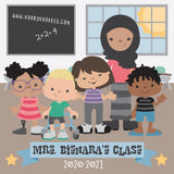"Build a Class" - 575 Pieces to Build Virtual Teachers and Students - School Clipart