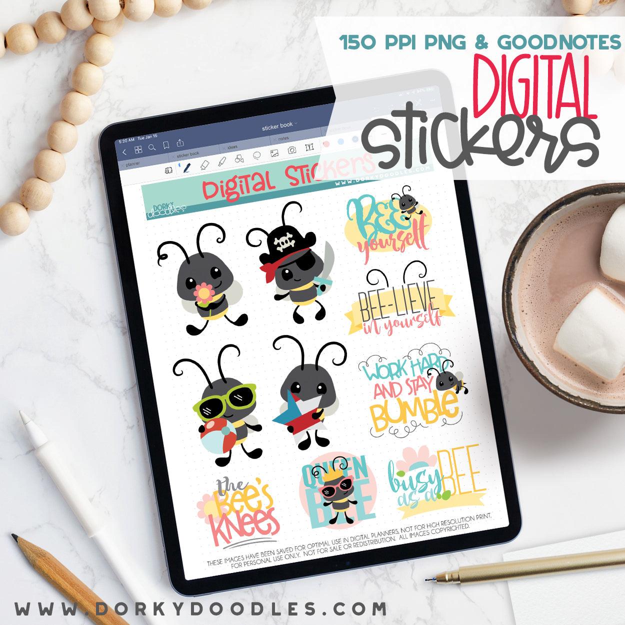 Busy Bees Digital Planner Stickers