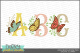 Butterfly Alphabet Clipart - Dorky Doodles