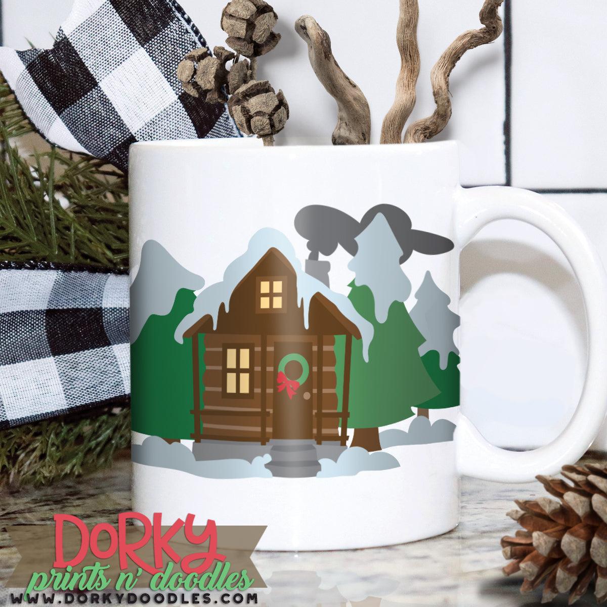 Cabin Christmas Clipart