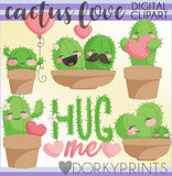 Cactus Love Valentine Clipart