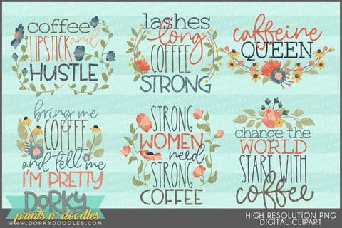 Caffeine Queen Coffee Lovers Clipart