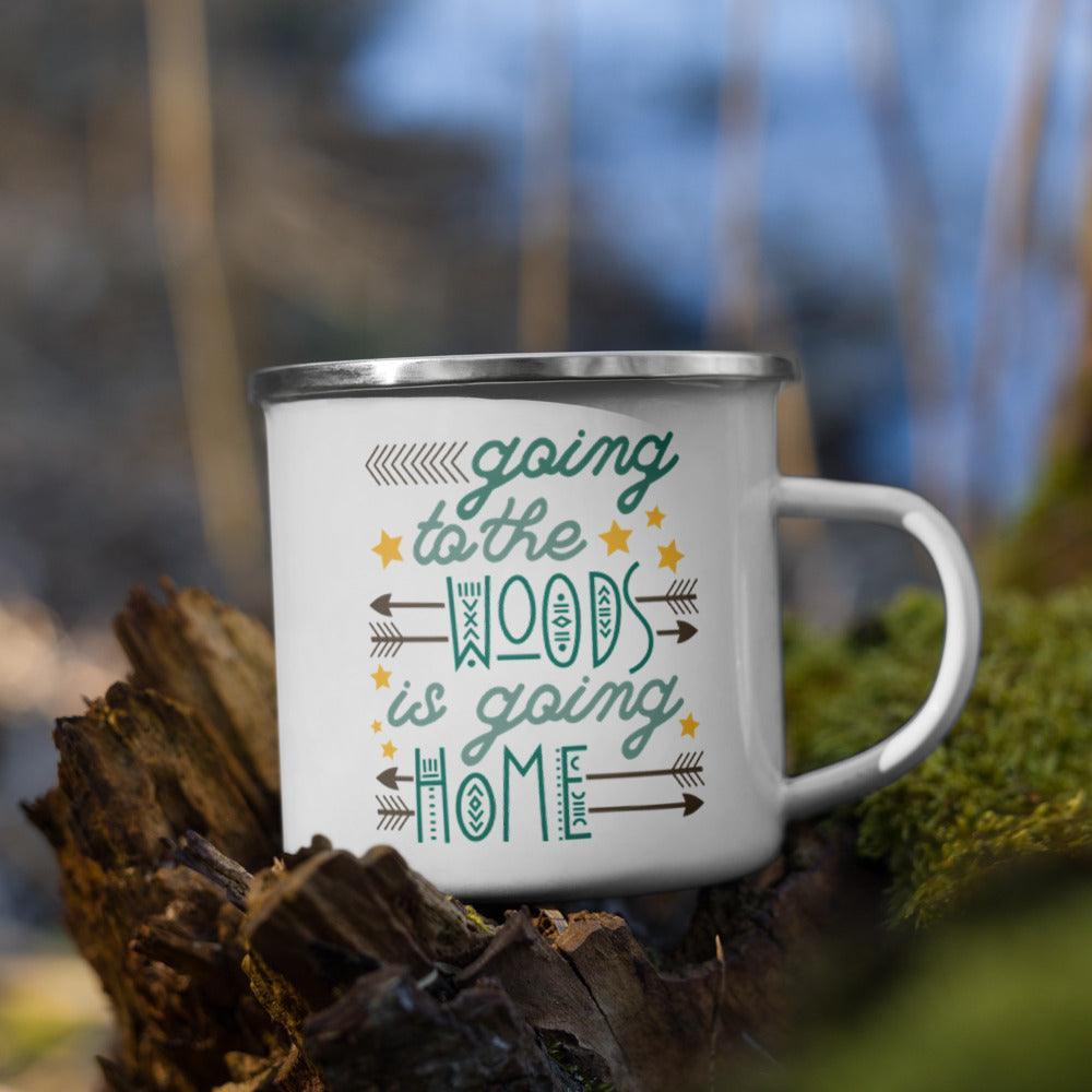 Camping is Coming Home Enamel Mug