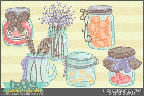 Canning Jars Clipart