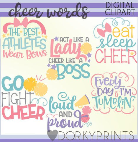Cheer Words Clipart