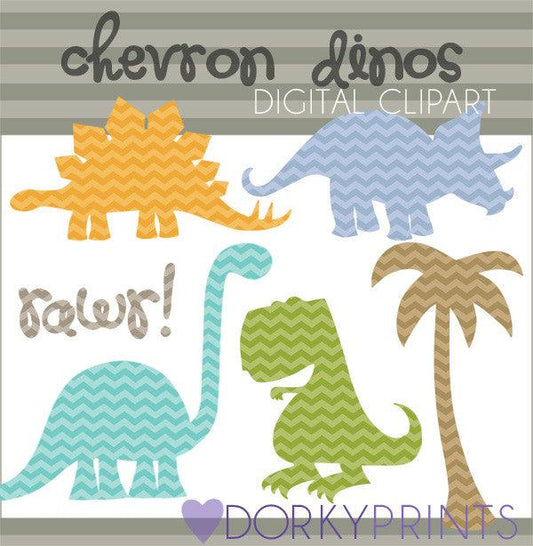 Chevron Dinosaur Animals Clipart