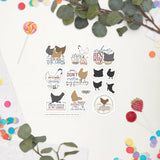 Chicken Love Stickers Sheet
