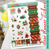 Christmas at the Cabin Clear Planner Stickers
