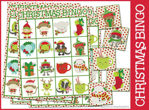 Christmas Bingo Game Learning Printables