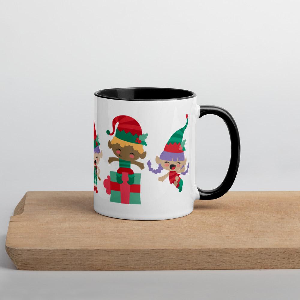 Christmas Elf Mug with Black Inside