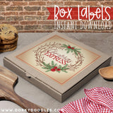 Christmas Express Labels for Mini Pizza Box and Gifts - Printables - Dorky Doodles