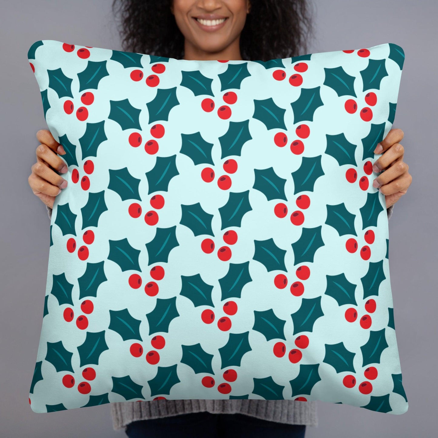 Christmas Pillow - Holly Jolly Season - Two Sizes - Dorky Doodles