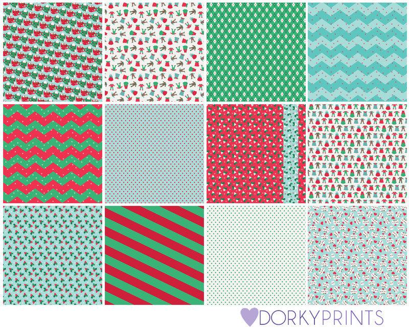 Christmas PJs Digital Paper Pack