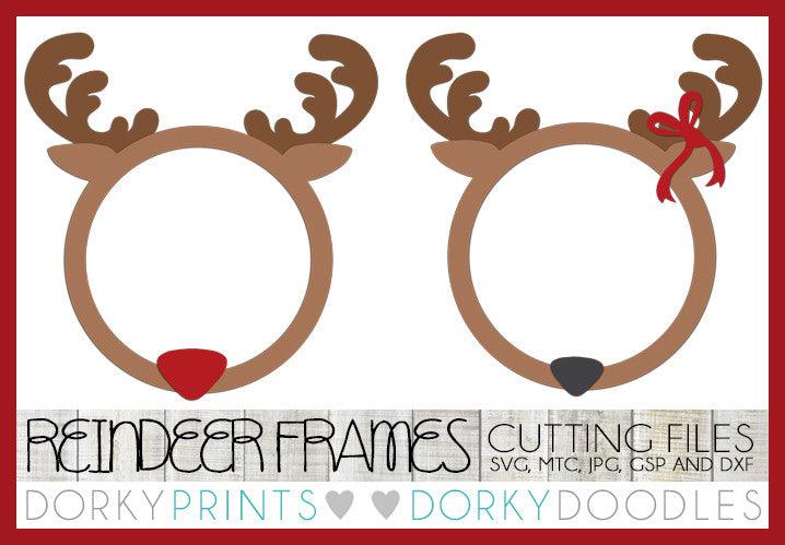 Christmas Reindeer Frame Cuttable Files