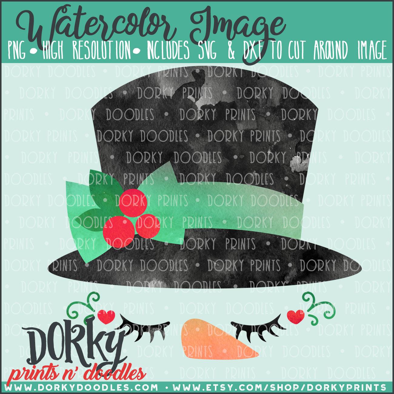 Christmas Snowman Watercolor PNG