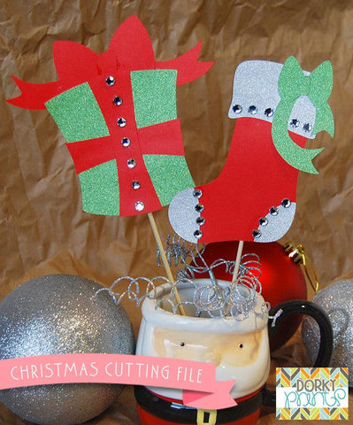 Christmas Stocking and Gift Cuttable Files