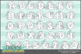 Chunky Flower Alphabet Clipart - Dorky Doodles