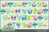 Chunky Summer Alphabet Clipart