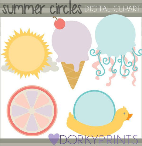 Circle Frames of Summer Clipart