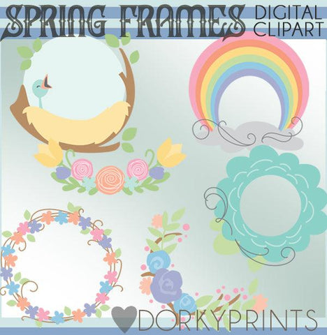 Circle Frames Spring Clipart