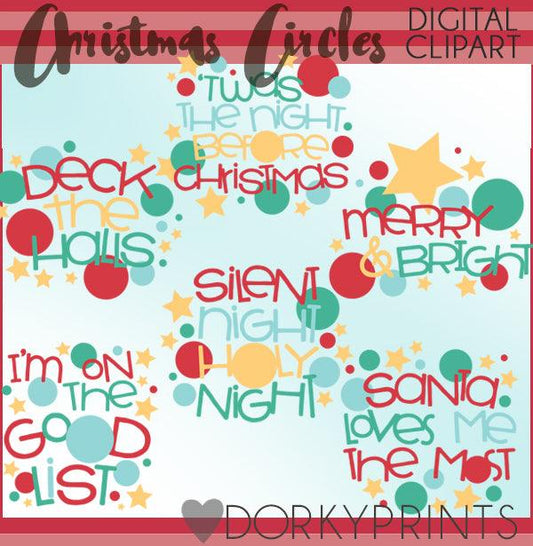 Circle Wordart Christmas Clipart