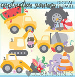 Construction Vehicles Summer Clipart