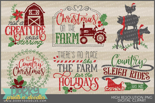 Country Christmas Clipart