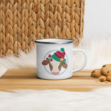 Cow Christmas Enamel Mug