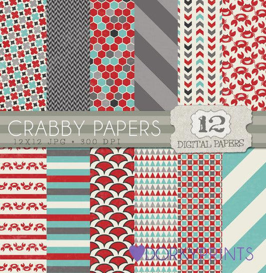 Crab Digital Paper Pack