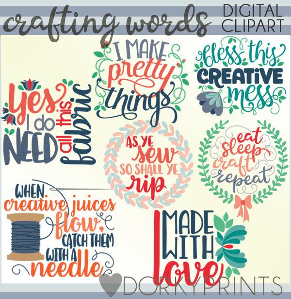 Crafting Words Clipart