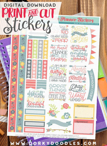 Create Your Own Sunshine Print and Cut Planner Stickers