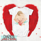 Cupid Valentine's Day Watercolor PNG